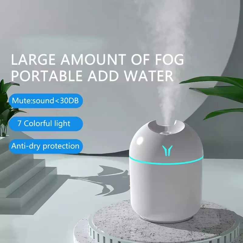 250ML Mini Aroma Oil Diffuser USB  Electric Air Humidifier with LED Night Lamp 