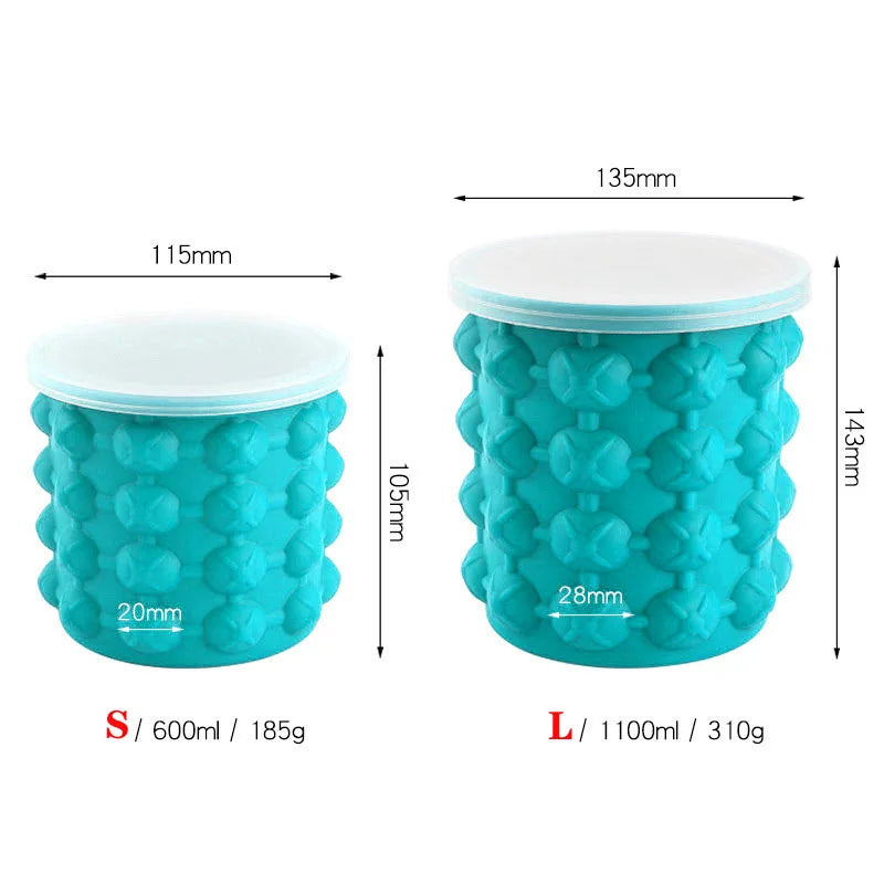 Silicone Ice Cube Maker Ice Cube Mold Tray 