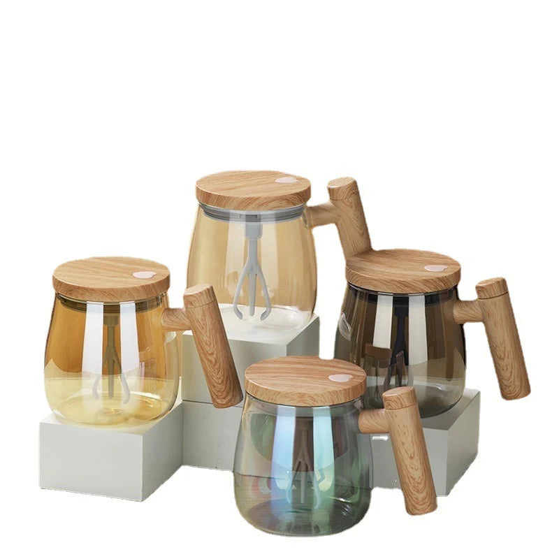 400ML Self Stirring Coffee Mug Electric Mixing Glass Coffee 