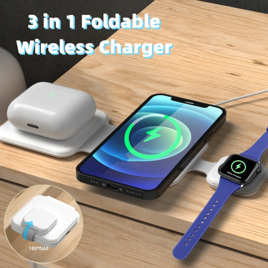 3 in 1 Magnetic Foldable Wireless Charger 
