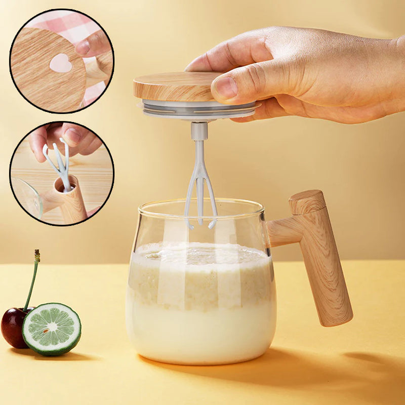 400ML Self Stirring Coffee Mug Electric Mixing Glass Coffee 