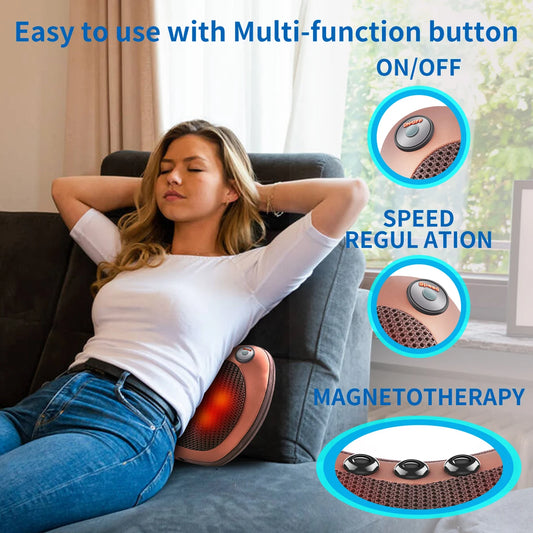 Massage Pillow ​For Head Relax Electric Shoulder Back massager 