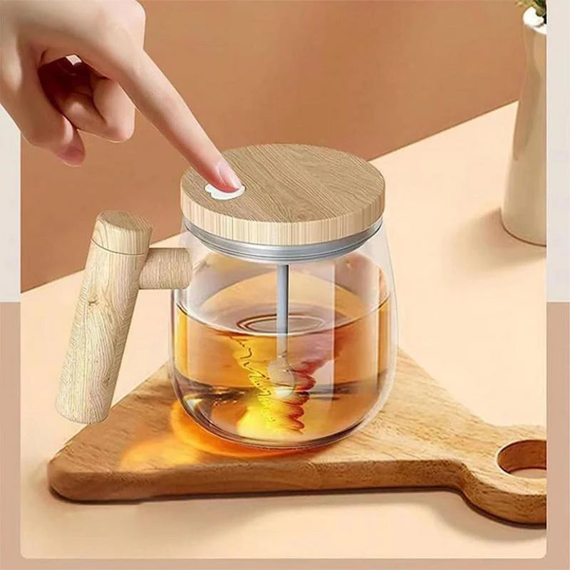 400ML Self Stirring Coffee Mug Electric Mixing Glass Coffee 